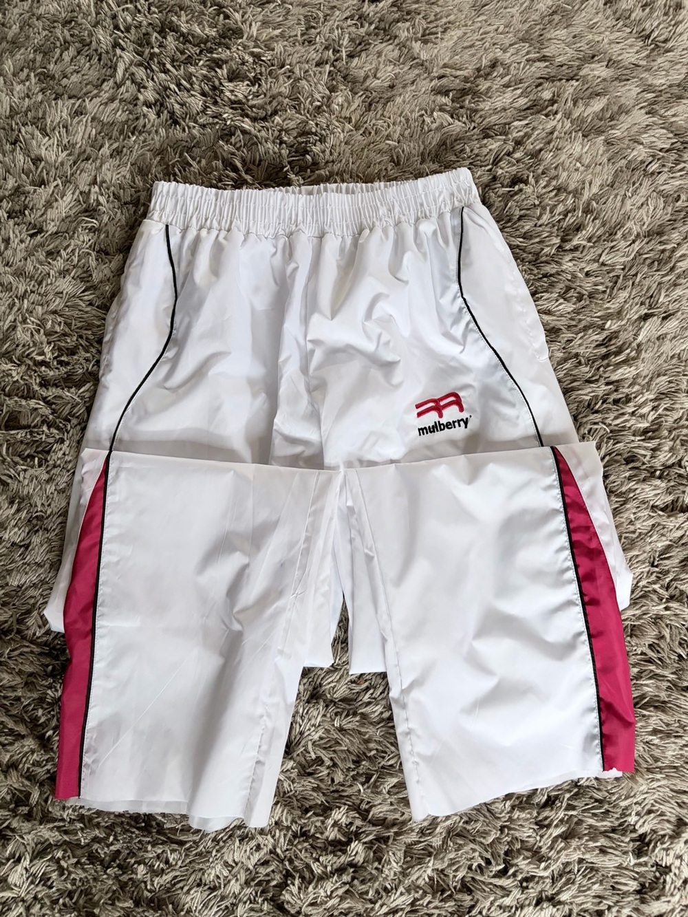 Mulberry oops White and red track pants